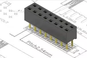 2.54mm pitch female header