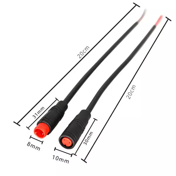 3 core waterproof connector cable