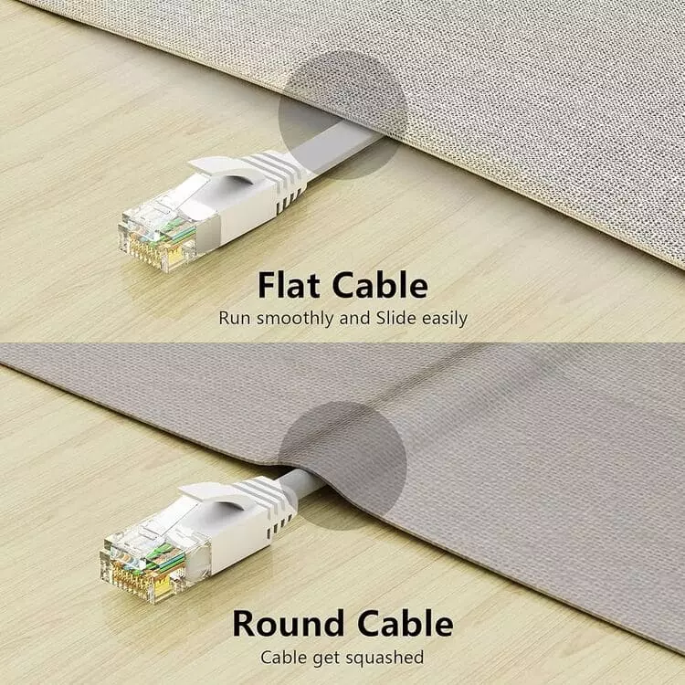 Which is better flat or round ethernet cable