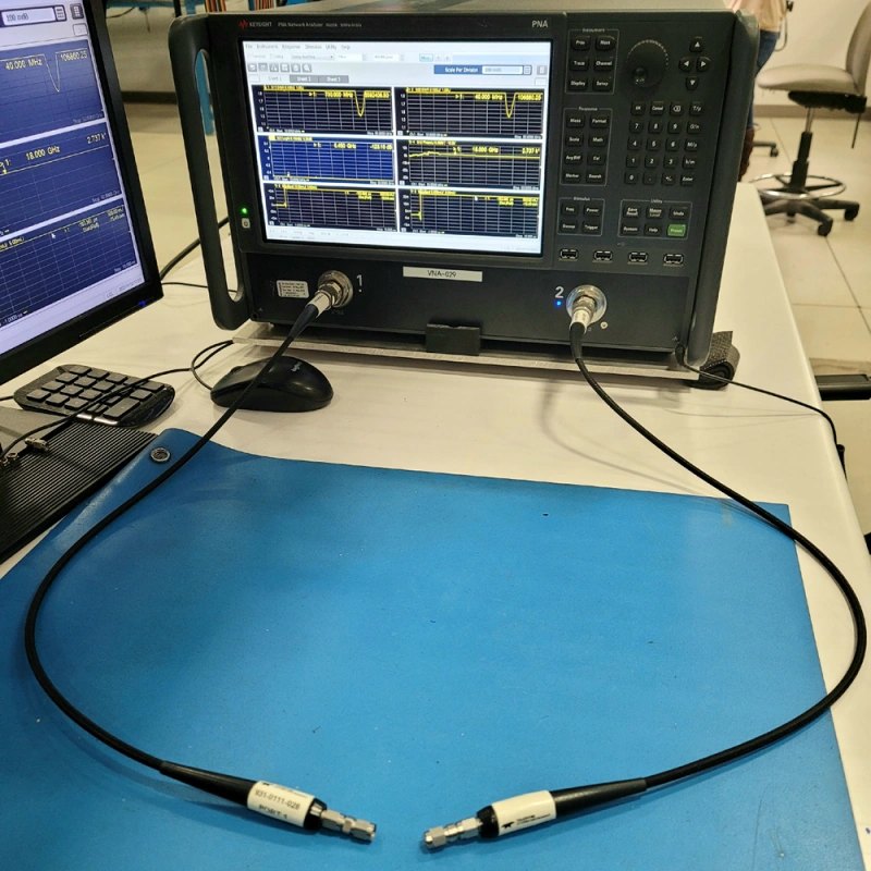 Cable Part Number, Connector, Length, VSWR, Insertion Loss, and Testing