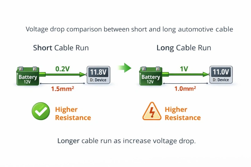 Continuous and peak current, duty cycle, and allowable voltage drop