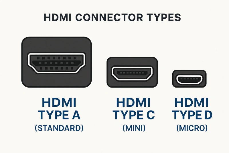 Type A vs. Type C vs. Type D Connectors
