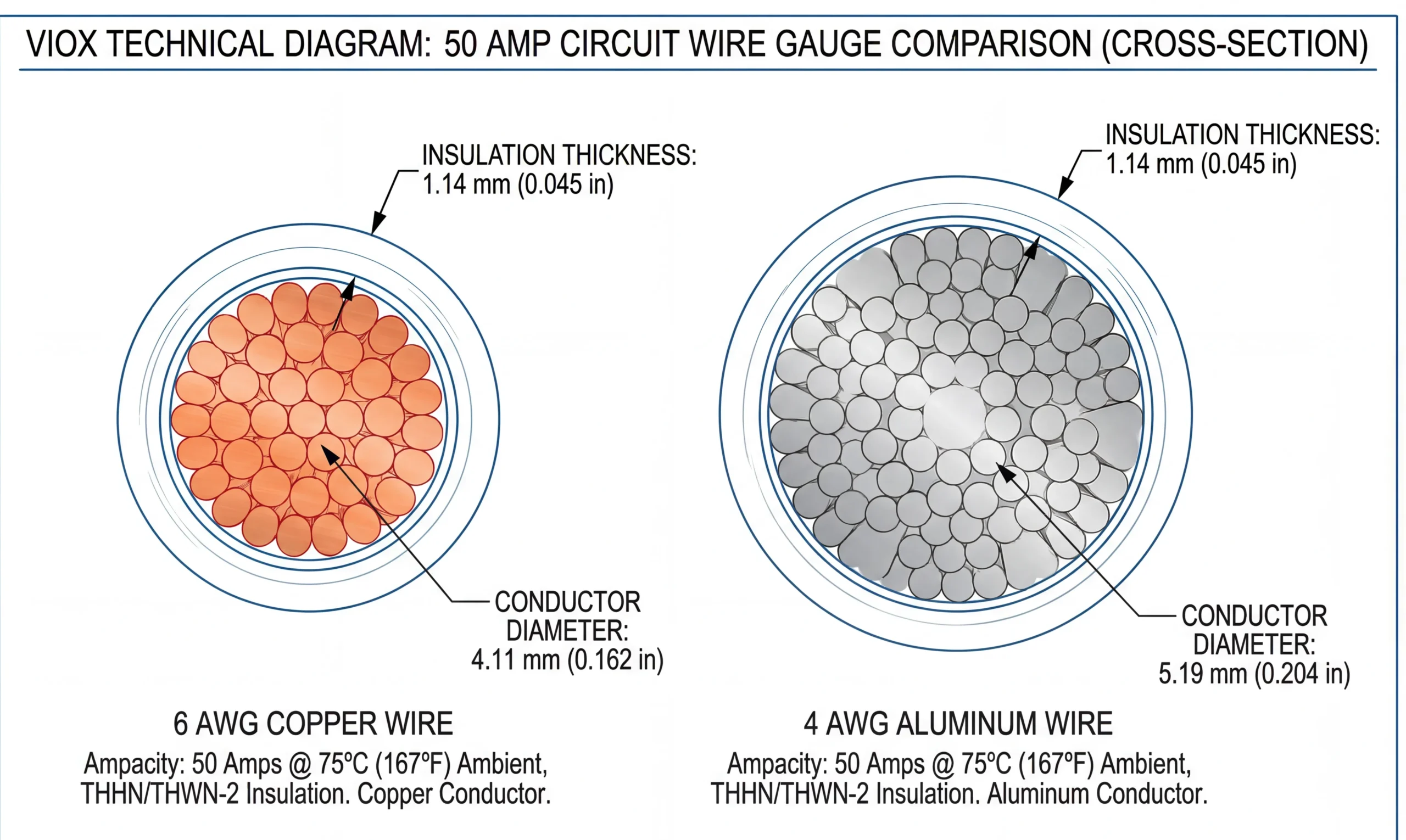 what is the ampacity of aluminum cable